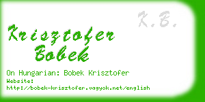 krisztofer bobek business card